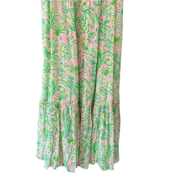 Lilly Pulitzer Hiedi Cotton Maxi Dress 
Mandevilla Baby Fins And Flippers - Picture 10 of 13